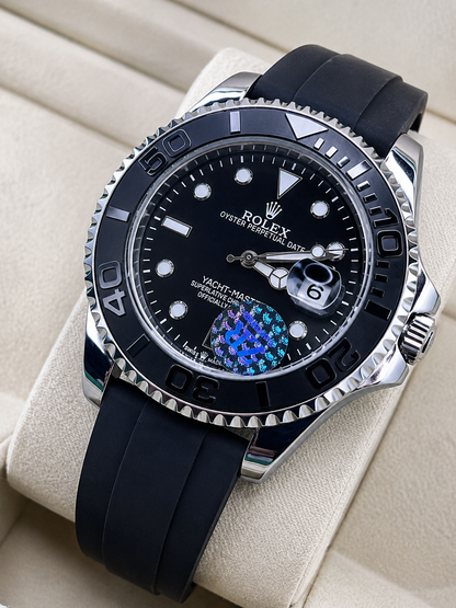 Rolex Yacht-Master Holographic Dial Rubber Strap Watch