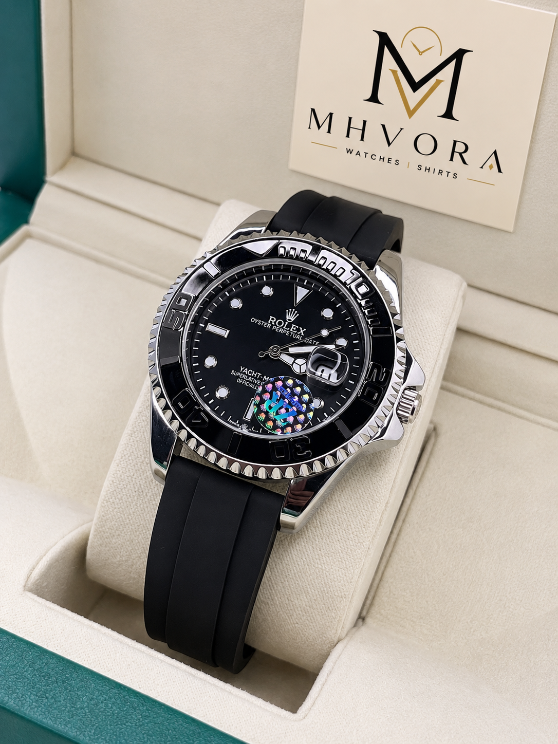 Rolex Yacht-Master Holographic Dial Rubber Strap Watch