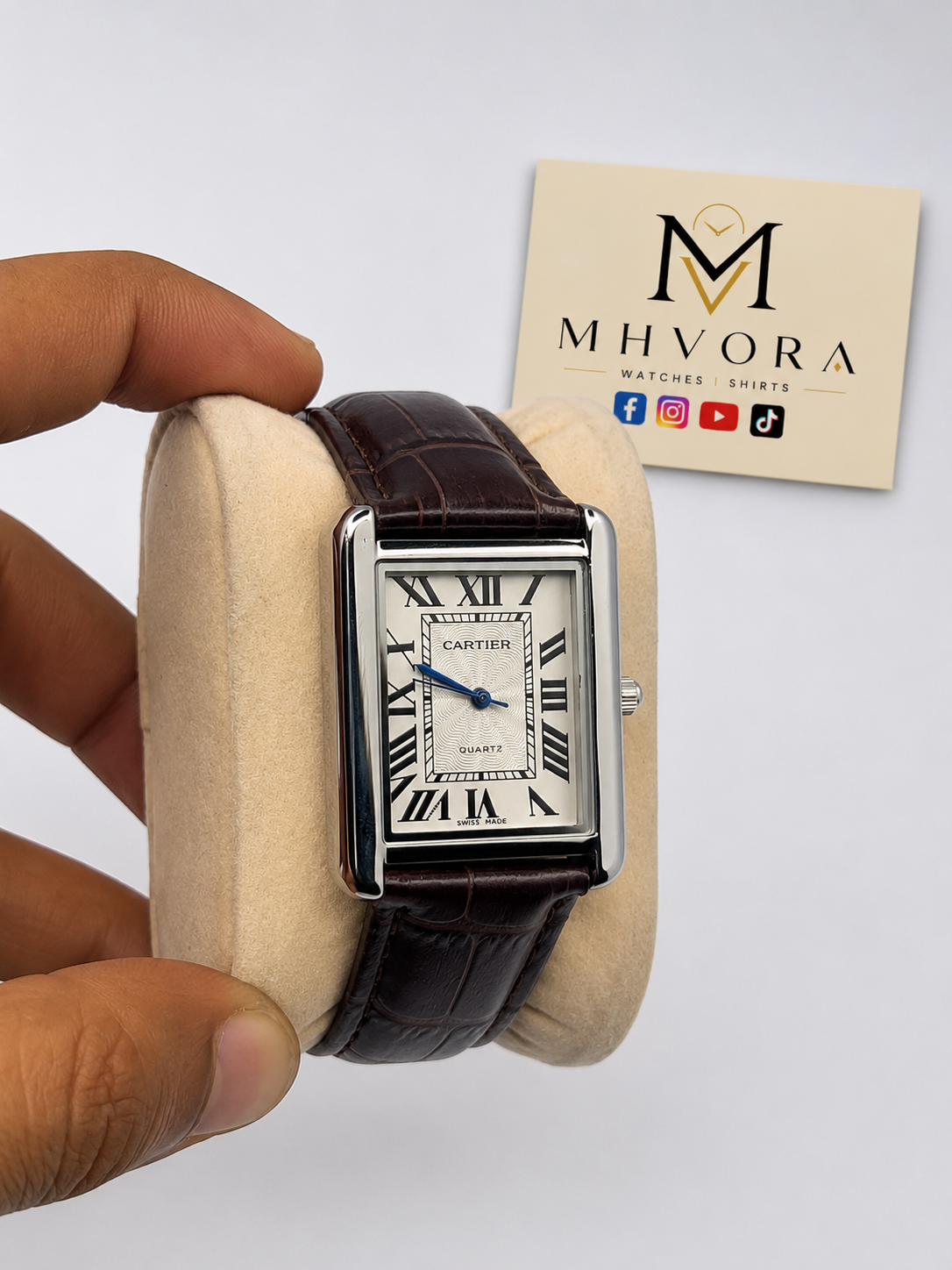 Cartier Tank Must Style Watch-Roman Numeral 6 Strap Colours